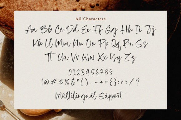 Pamela Bakery Font PNG with transparent background - Preview 5