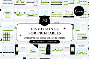 Printables Etsy Canva Mockup Graphic by FolieDesign · Creative Fabrica