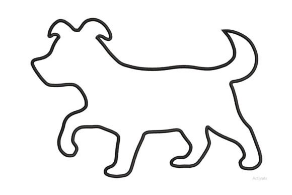 Puppy Dog Outline