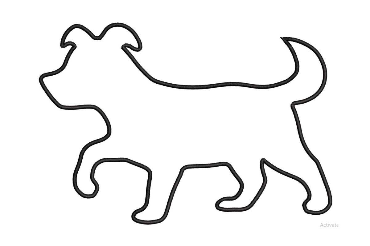 Puppy Dog Outline