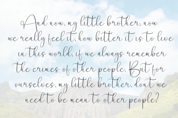 Radiance Skyline Font PNG with transparent background - Preview 5
