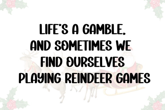 Reindeer Games Font PNG with transparent background - Preview 1