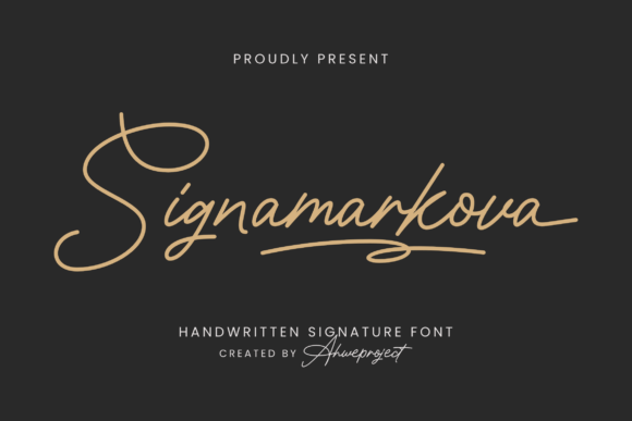 Signamarkova Font PNG with transparent background - Preview 1