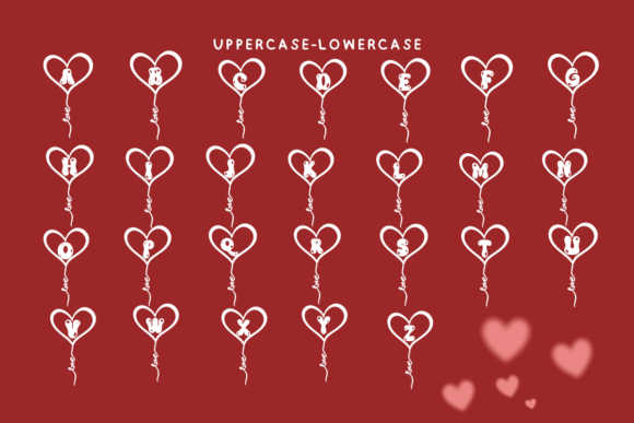 Balloon Love Heart Font - Preview 1