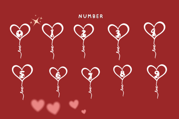Balloon Love Heart Font - Preview 2