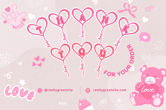 Balloon Love Heart Font - Preview 5