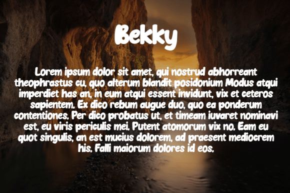 Bekky Font - Preview 2