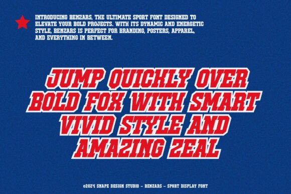 Benzars Font - Preview 1