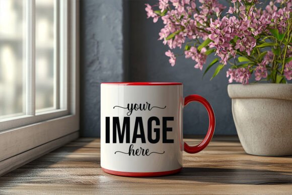 Coffee Mug Red Handle Mockup Graphic Product Mockups By Shamiul