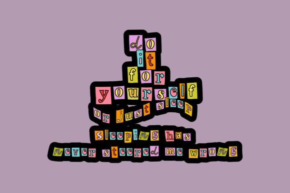 Colorful Collage Font - Preview 1