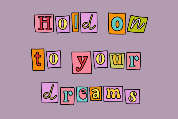 Colorful Collage Font - Preview 2