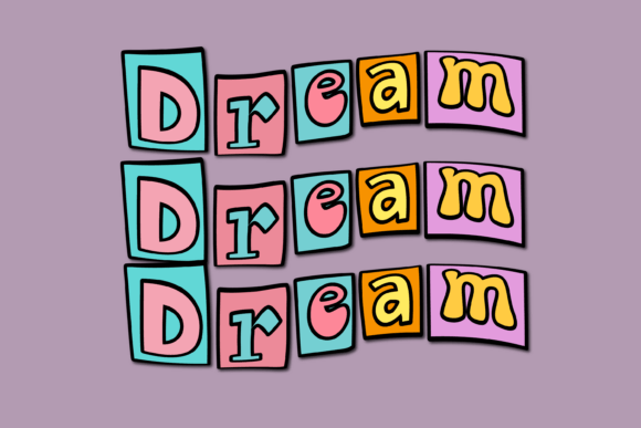 Colorful Collage Font - Preview 3