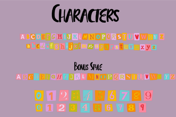 Colorful Collage Font - Preview 4