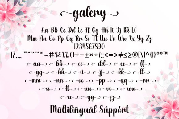 Galery Font PNG with transparent background - Preview 6