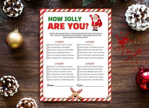 How Jolly Are You Game, Christmas Games.