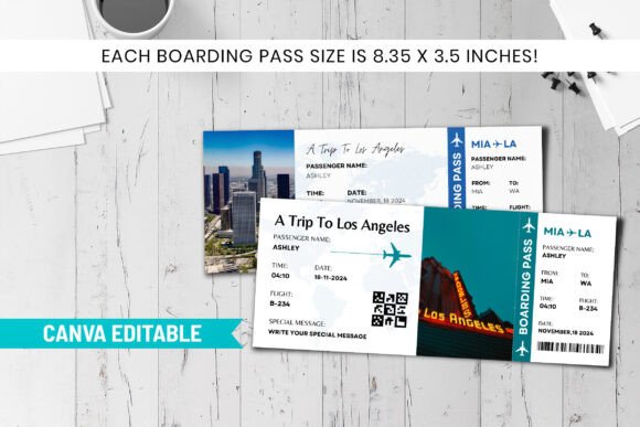 Los Angeles Holiday Ticket Template