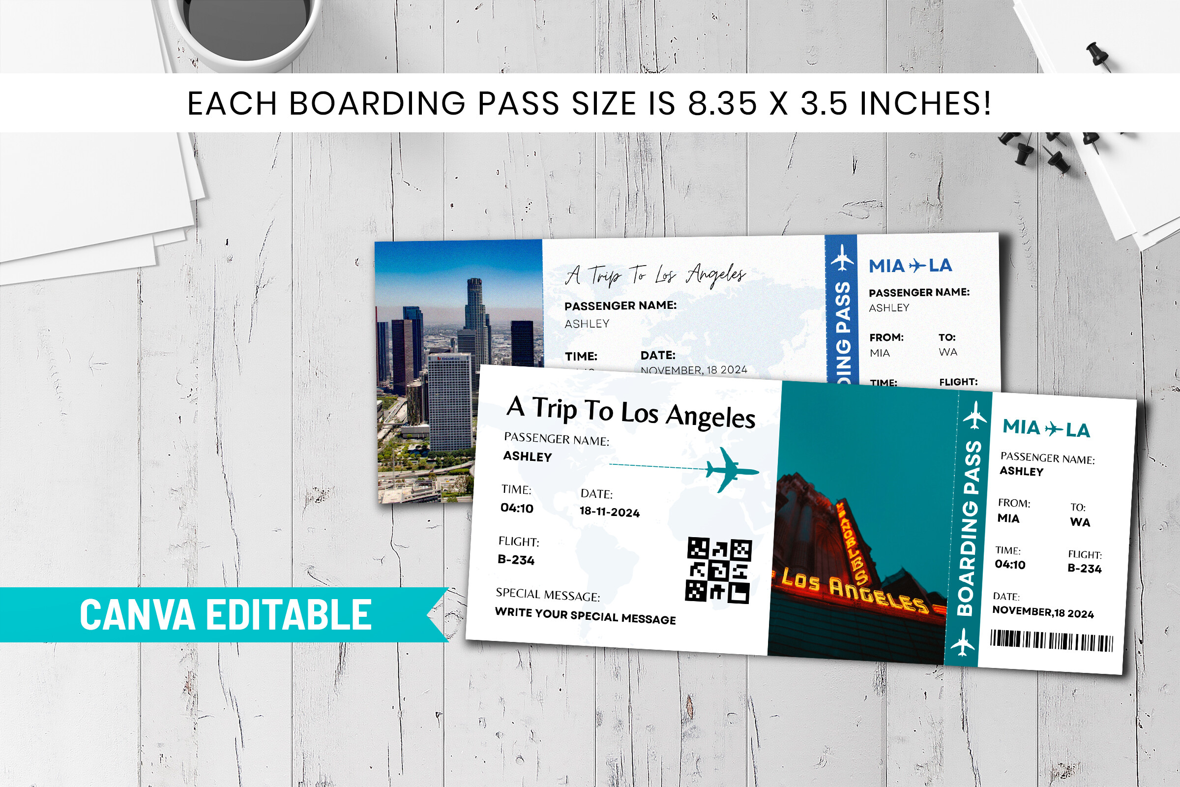 Los Angeles Holiday Ticket Template