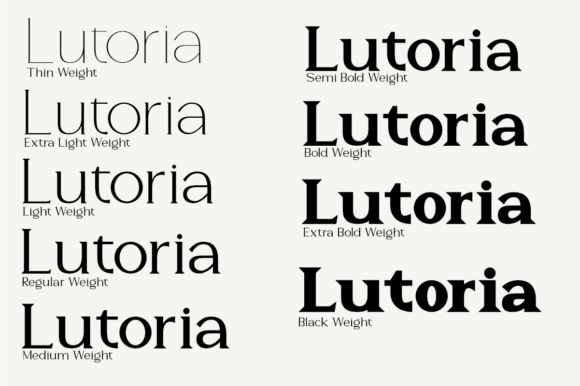 Lutoria Serif Font PNG with transparent background - Preview 1