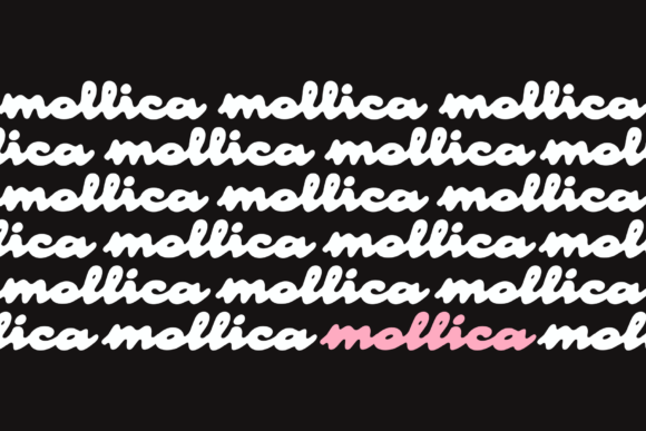 Mollica Font PNG with transparent background - Preview 4
