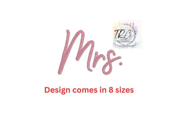 Mr Script Embroidery Design