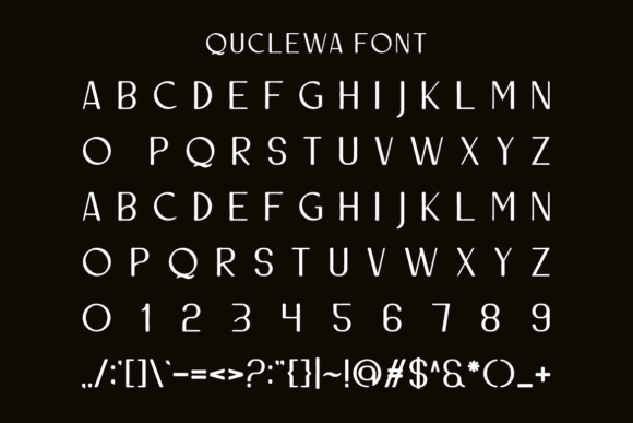 Quclewa Font PNG with transparent background - Preview 4