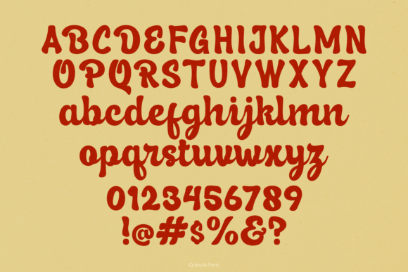 Quinols Font PNG with transparent background - Preview 3