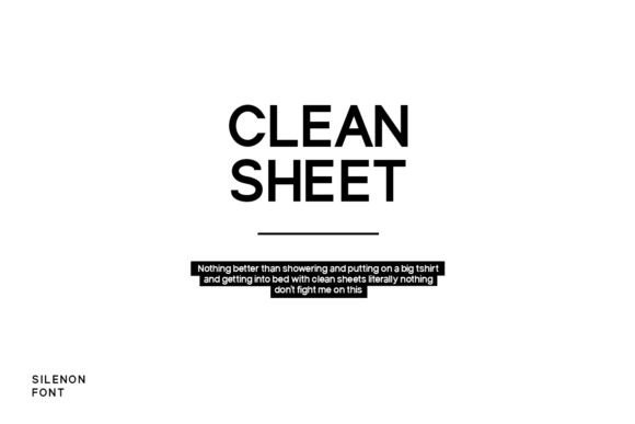 Silenon Font PNG with transparent background - Preview 1