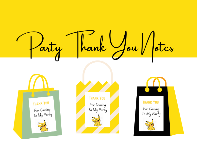 Thank You Party Cards