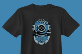 Vintage Deep Sea Diver Helmet Graphic by Lalamooo · Creative Fabrica