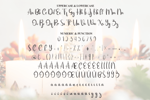 Candles Christmas Font - Preview 6