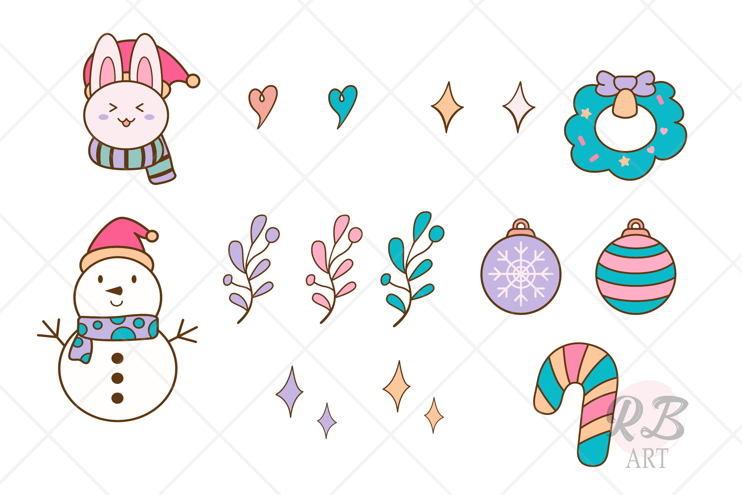 Christmas Pastel Cliparts - photo 3