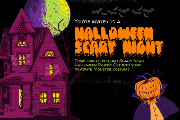 Halloween Melted Font PNG with transparent background - Preview 2