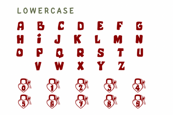 Heart Key Font - Preview 2