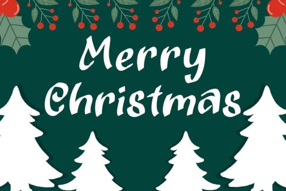 Hilary Christmas Font PNG with transparent background - Preview 2