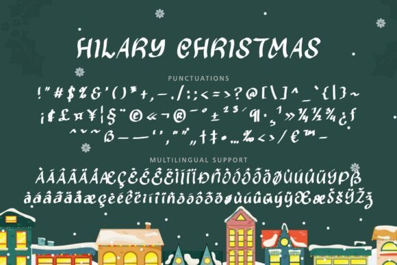Hilary Christmas Font PNG with transparent background - Preview 5