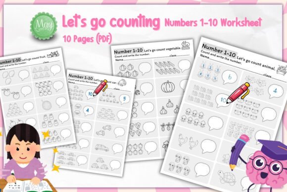 Let's Go Counting Worksheets