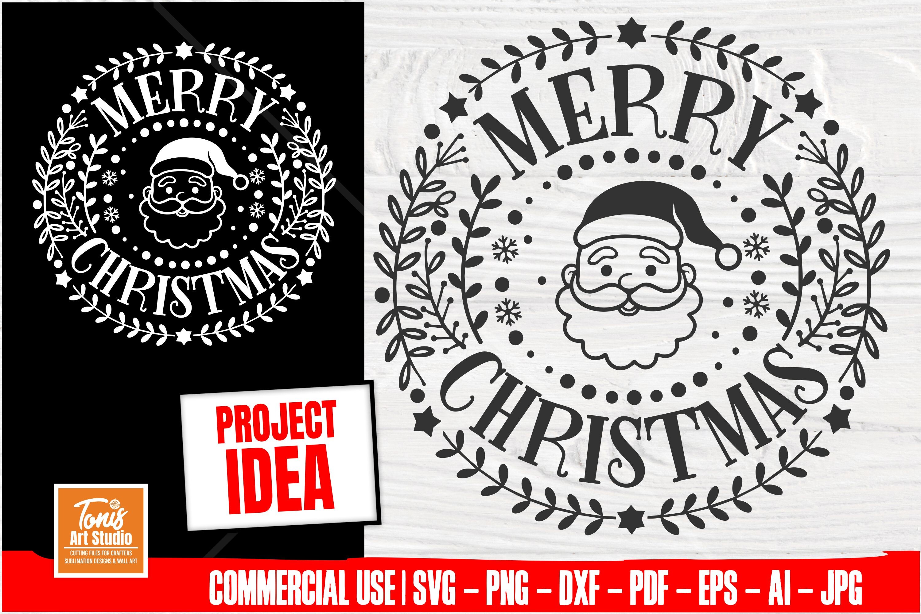 Merry Christmas Svg Png Santa Claus Svg Graphic by TonisArtStudio ...