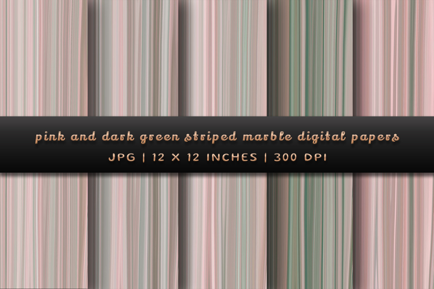 Pink and Dark Green Striped Marble Graphic by Pugazh Logan · Creative ...