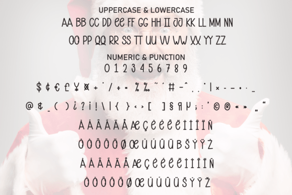 Santa Funny Font PNG with transparent background - Preview 6