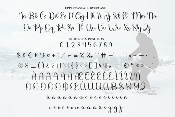Skiing Font PNG with transparent background - Preview 6