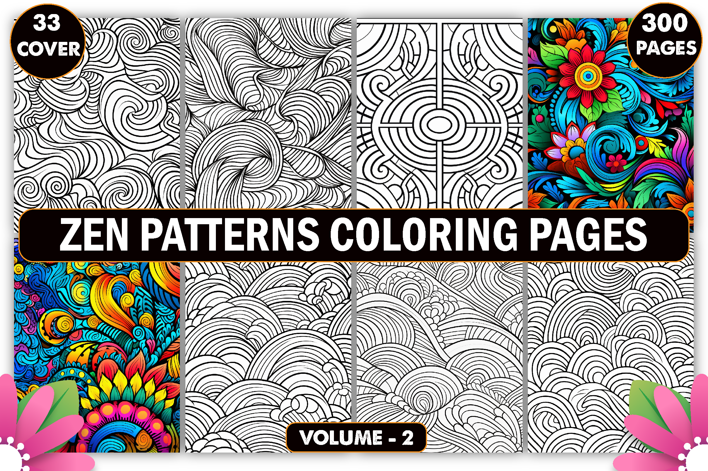 Zen Patterns Coloring Pages for Adults