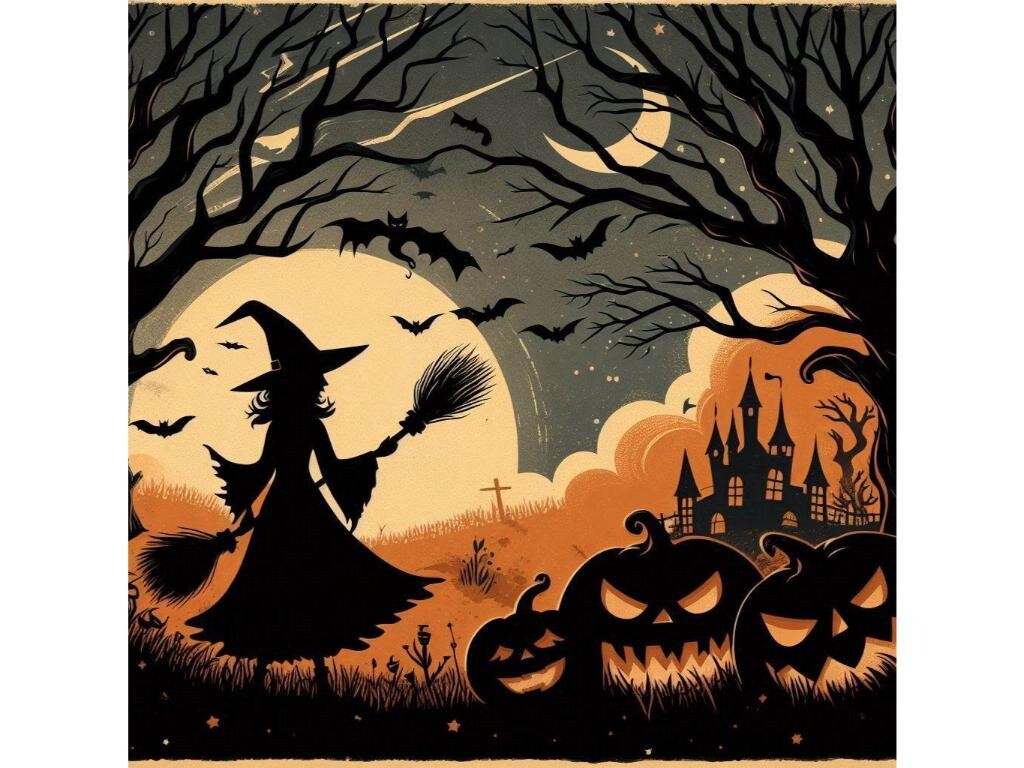 A Vintage Halloween Postcard Design Feat