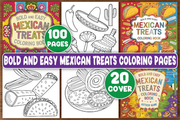 Bold Mexican Treats Coloring Book Pages