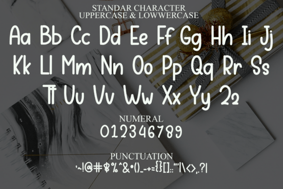 Christmas Notebook Font PNG with transparent background - Preview 2