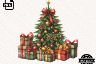 Red Ribbon Tree Icon Christmas Tree with Red Ribbon Gifts PNG Graphic by Simo Creative ...