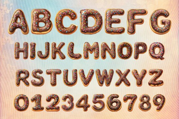 Doughnuts Chocolate Font - Preview 1