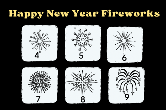 Happy New Year Fireworks Font - Preview 3