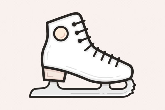 Ice Skate Shoes Filled Vector Icon