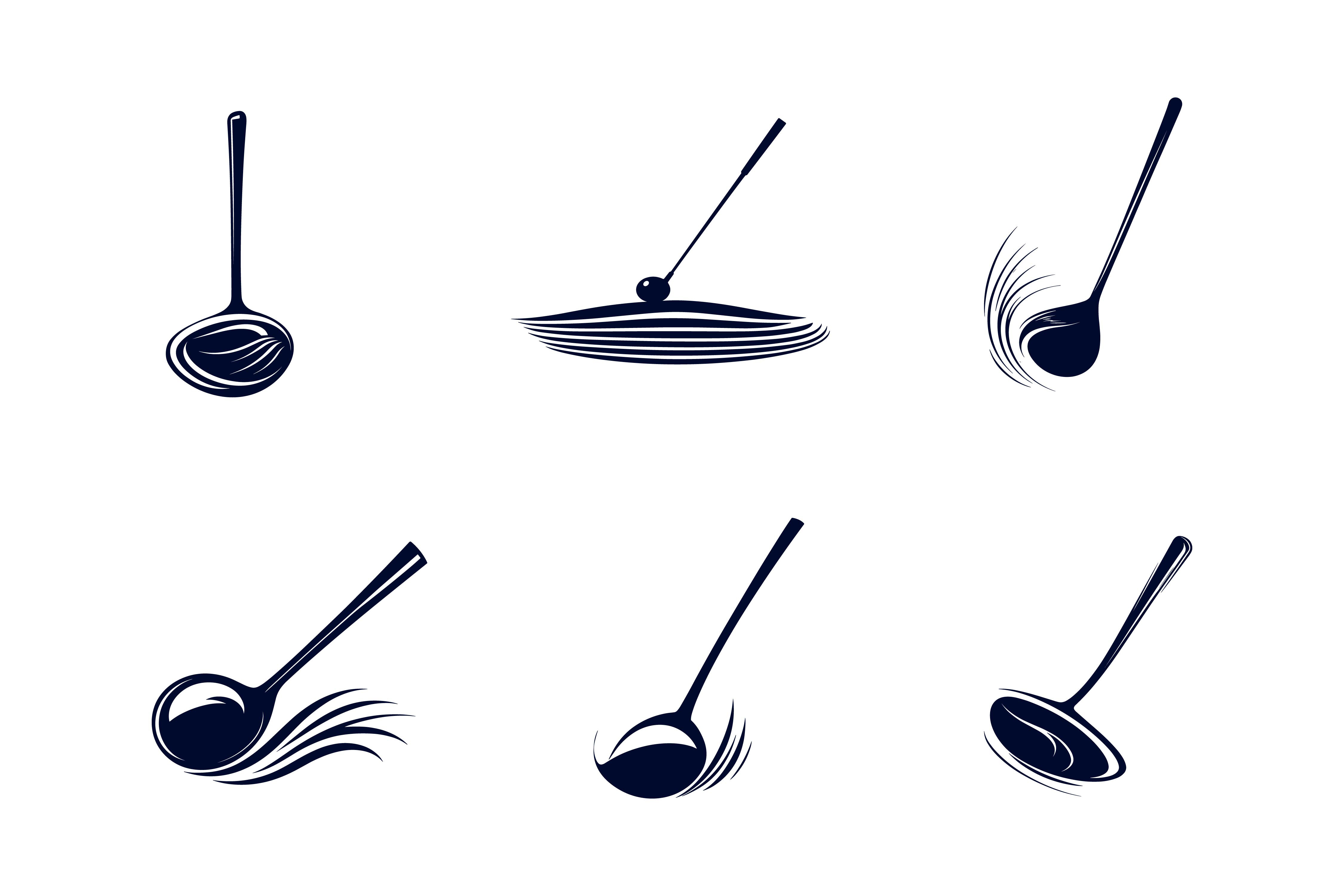 Kitchen Ladle Icon Set Graphic by Creative_View · Creative Fabrica