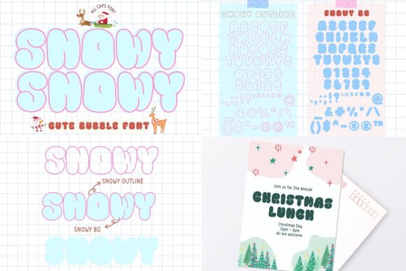 Mini Bundle Christmas Set V.2 Font PNG with transparent background - Preview 1
